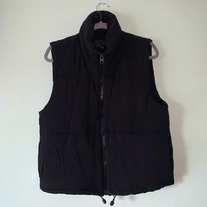 quilted black vest